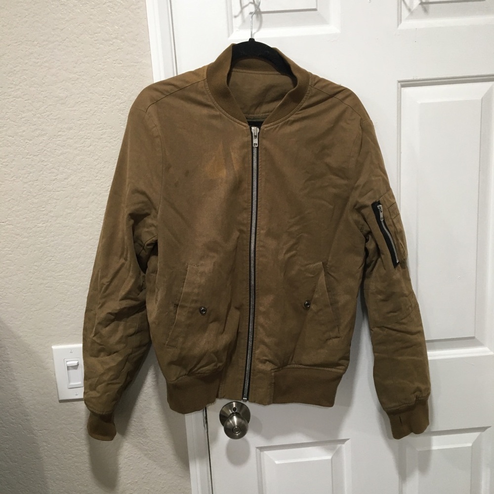 Olive green bomber jacket